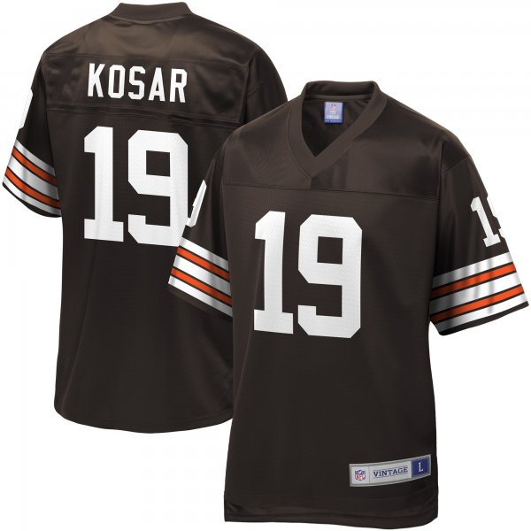 Men's Cleveland Browns Bernie Kosar NFL Pro Line Brown Retired Player Replica Jersey