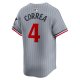 Men's Minnesota Twins Carlos Correa Nike Gray Road Limited Player Jersey