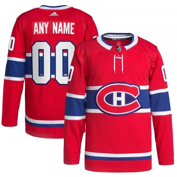 Men's Montreal Canadiens  adidas Red Home  Primegreen Custom Jersey