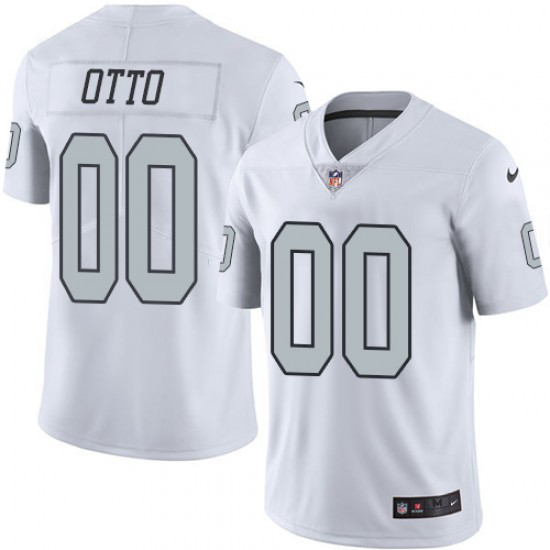 Men's Nike Las Vegas Raiders #00 Jim Otto Limited White Color Rush NFL Jersey