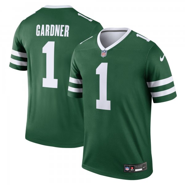 Men's New York Jets #1 Ahmad Sauce Gardner Nike Legacy Green Legend Jersey