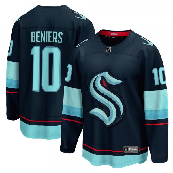 Men's Seattle Kraken Matty Beniers Fanatics Deep Sea Blue Premier Breakaway Player Jersey