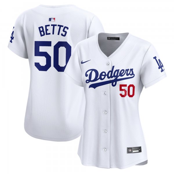 Women's Los Angeles Dodgers Mookie Betts Nike White Home Limited Player Jersey