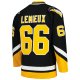 Men's Pittsburgh Penguins Mario Lemieux Mitchell & Ness Black  1992/93 Blue Line Player Jersey