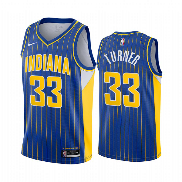 Nike Pacers #33 Myles Turner Blue NBA Swingman 2020-21 City Edition Jersey