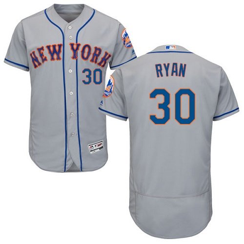 New York Mets #30 Nolan Ryan Grey Flexbase Collection Stitched MLB Jersey