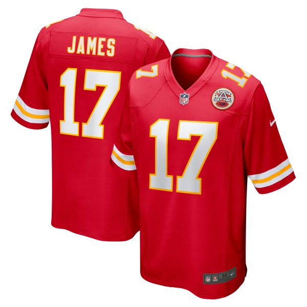 Men's Kansas City Chiefs Richie James Nike Red Game Jersey