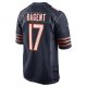 Men's Chicago Bears Tyson Bagent Nike  Navy  Game Jersey