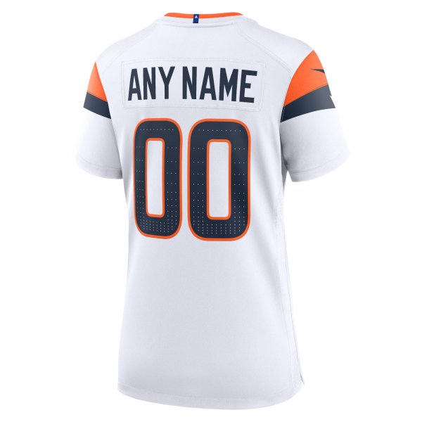 Women's Denver Broncos  Nike White Custom Game Jersey