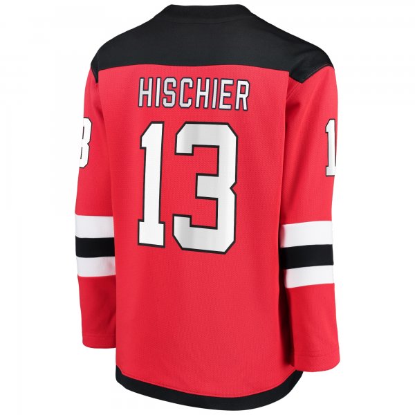 Youth New Jersey Devils Nico Hischier Fanatics Red Replica Player Jersey