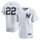 Men's New York Yankees #22 Juan Soto Nike White Home Limited Player Jersey