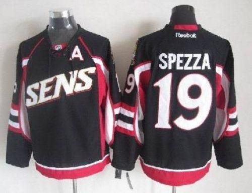 Ottawa Senators #19 Jason Spezza Black Throwback Stitched NHL Jersey