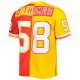 Men's Kansas City Chiefs Derrick Thomas Mitchell & Ness Red/Gold 1994 Split Legacy Replica Jersey