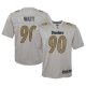 Youth Pittsburgh Steelers T.J. Watt Nike Gray Atmosphere Game Jersey