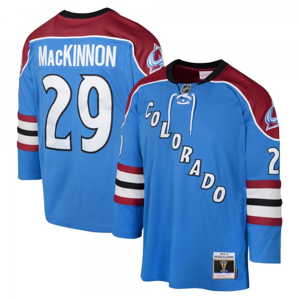 Youth Colorado Avalanche Nathan MacKinnon Mitchell & Ness White 2013 Blue Line Player Jersey