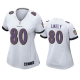 Women's Baltimore Ravens #80 Isaiah Likely White Limited NFL Jersey