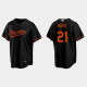 Men's Baltimore Orioles #21 Austin Hays Black Alternate MLB Jersey