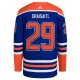 Men's Edmonton Oilers Leon Draisaitl adidas Royal Home Primegreen Player Jersey