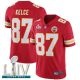 Kansas City Chiefs #87 Travis Kelce Red Team Color Super Bowl LIV Bound Youth Stitched NFL Vapor Untouchable Limited Jersey