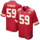 Joshua Kaindoh #59 Kansas City Chiefs Super Bowl LVII Champions 3 Stars Men's Game Red NFL Jersey