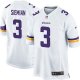 Men's Nike Minnesota Vikings #3 Trevor Siemian Game White Road NFL Jersey