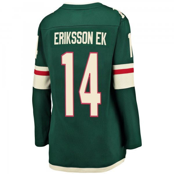 Women's Minnesota Wild Joel Eriksson Ek Fanatics Green Breakaway Player Jersey