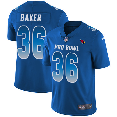 Nike Arizona Cardinals #36 Budda Baker Royal Men's Stitched NFL Limited NFC 2018 Pro Bowl Jersey