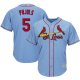 St. Louis Cardinals #5 Albert Pujols Light Blue Cool Base Stitched Youth MLB Jersey