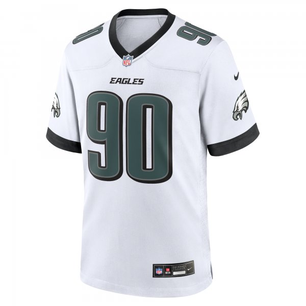 Men's Philadelphia Eagles Jordan Davis Nike White White Game Jersey