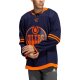 Men's Edmonton Oilers  adidas Navy Alternate  Primegreen Custom Jersey