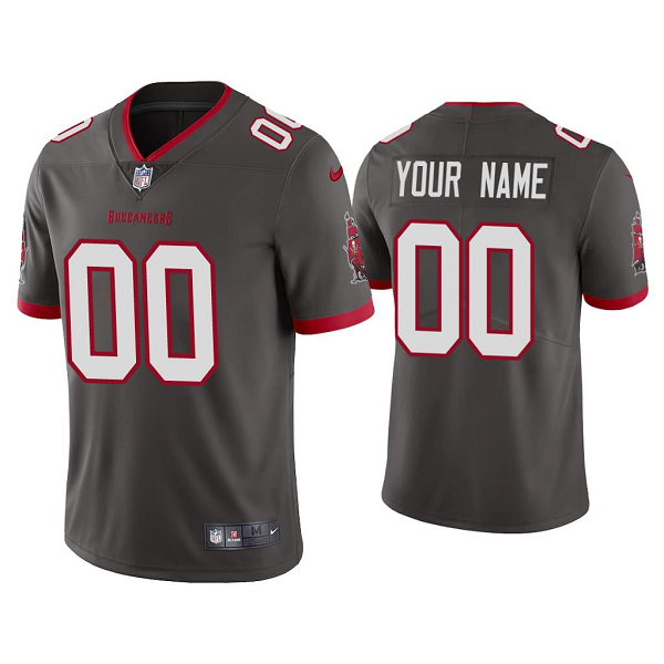 Men's Nike Tampa Bay Buccaneers Customized Grey Vapor Untouchable Limited Stitched NFL Jersey