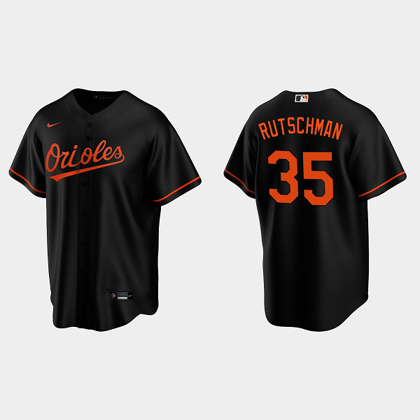 Men's Baltimore Orioles #35 Adley Rutschman Cool Base Alternate MLB Jersey - Black