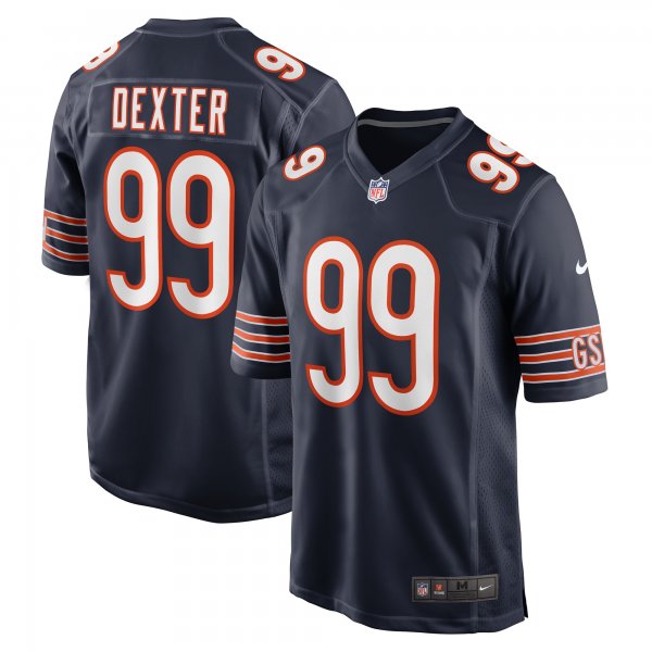 Men's Chicago Bears Gervon Dexter Sr Nike  Navy Team Game Jersey