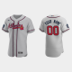 Custom Atlanta Braves 2021 World Series MLB Flexbase Jersey - Gray