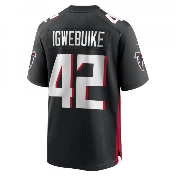 Men's Atlanta Falcons Godwin Igwebuike Nike  Black  Game Jersey