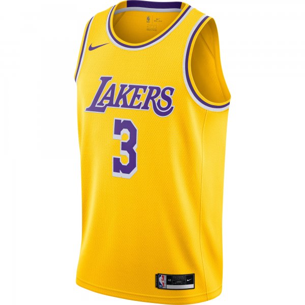 Men's Los Angeles Lakers Anthony Davis Nike Gold Swingman Jersey - Icon Edition