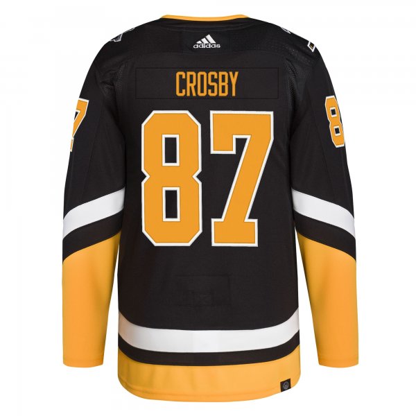 Men's Pittsburgh Penguins Sidney Crosby adidas Black Alternate Primegreen Player Jersey