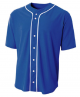 Full customized design :Youth Full Button Stretch Mesh Baseball Jersey  - Design Online or Buy It Blank