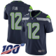 Seattle Seahawks #12 Fan Steel Blue Team Color Men's Stitched NFL 100th Season Vapor Limited Jersey