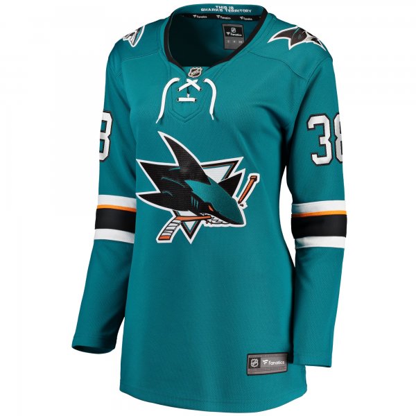 Women's San Jose Sharks Mario Ferraro Fanatics Teal Home Breakaway Player Jersey