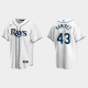 Men's Tampa Bay Rays #43 Harold Ramirez White Home MLB Jersey