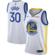 Men's Nike Golden State Warriors #30 Stephen Curry White 2020/21 Swingman Badge Association Edition NBA Jersey