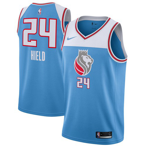 Men's Nike Sacramento Kings #24 Buddy Hield Blue Swingman City Edition NBA Jersey