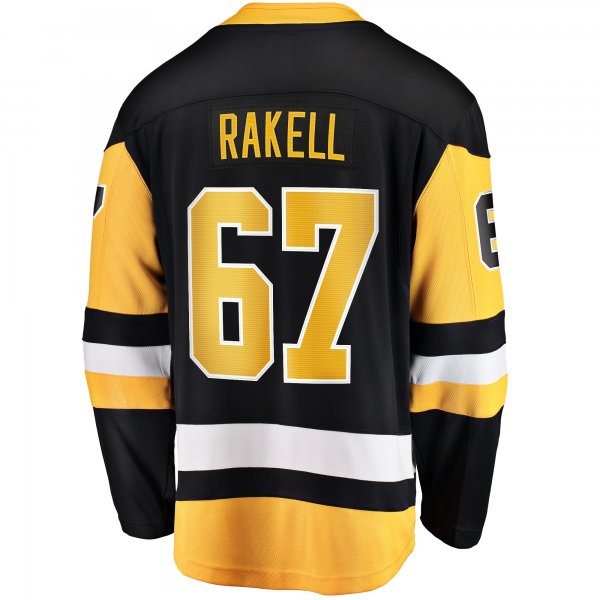 Men's Pittsburgh Penguins Rickard Rakell Fanatics Black Home Breakaway Player Jersey