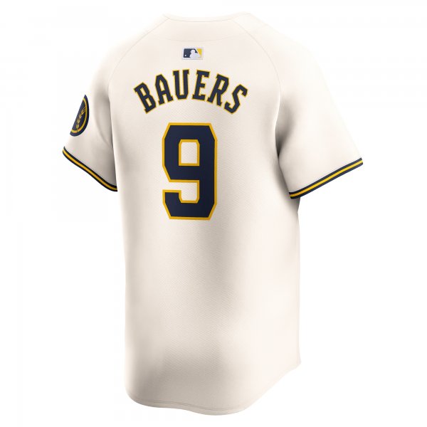 Men's Milwaukee Brewers Jake Bauers Nike Cream Home Limited Player Jersey