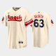 Men's Los Angeles Angels #63 Chase Silseth 2022 City Connect Cream Cool Base MLB Jersey