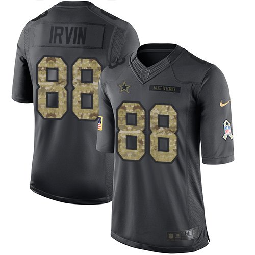 Nike Dallas Cowboys #88 Michael Irvin Black Men's Stitched NFL Limited 2016 Salute To Service Jersey