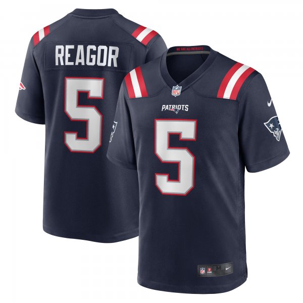 Men's New England Patriots Jalen Reagor Nike  Navy Team Game Jersey