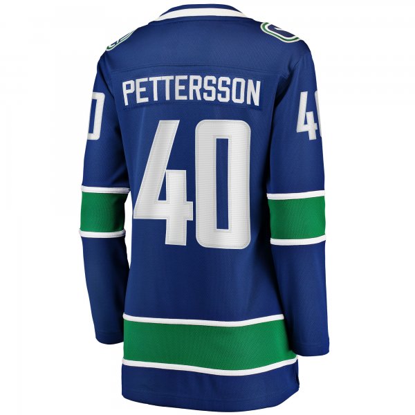 Women's Vancouver Canucks Elias Pettersson Fanatics Blue Home Breakaway Player Jersey