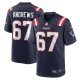 Men's New England Patriots Jake Andrews Nike  Navy Team Game Jersey